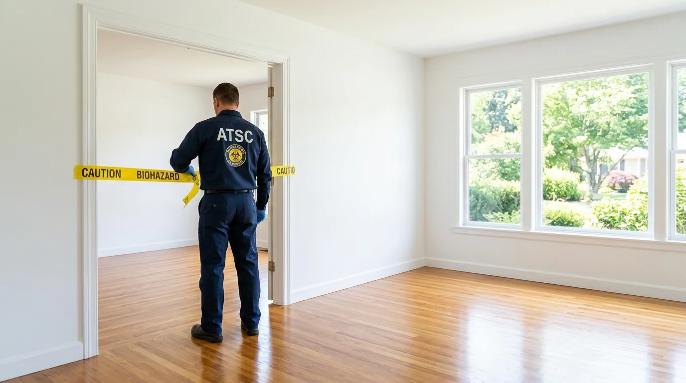 Certified biohazard cleanup crew performing Decomposition Cleanup in Sayreville